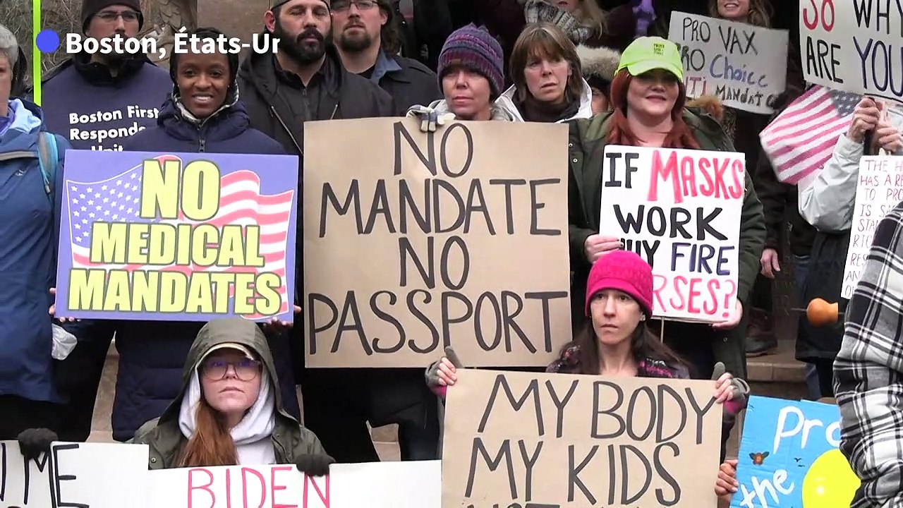 États-Unis: manifestation contre l'obligation vaccinale pour des employés municipaux