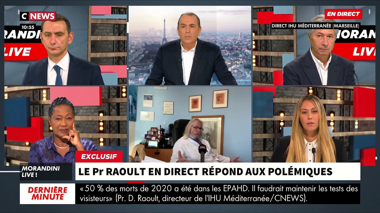 Le Pr Raoult dans "Morandini Live" sur CNews: "La vaccination est en train de devenir une religion. Je ne suis pas Jésus" - VIDEO