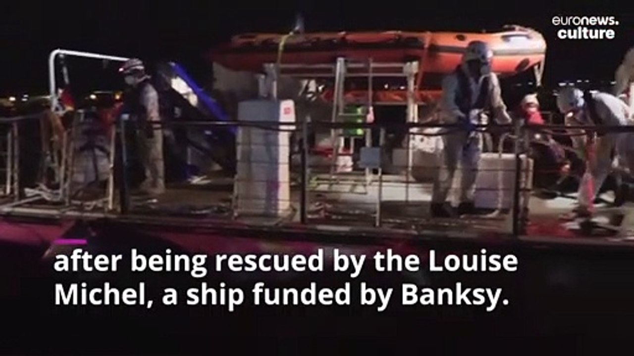 Banksy-funded boat brings migrants to safety in Lampedusa