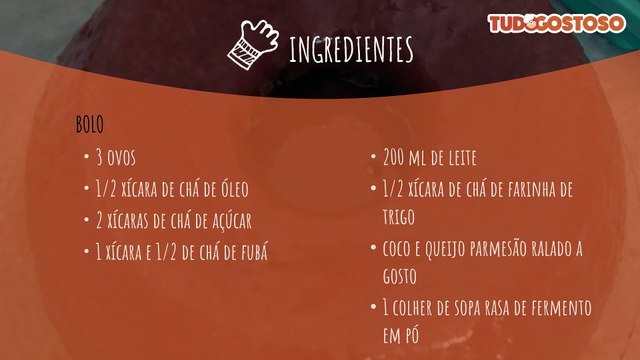 Bolo de fubá com cobertura de goiabada