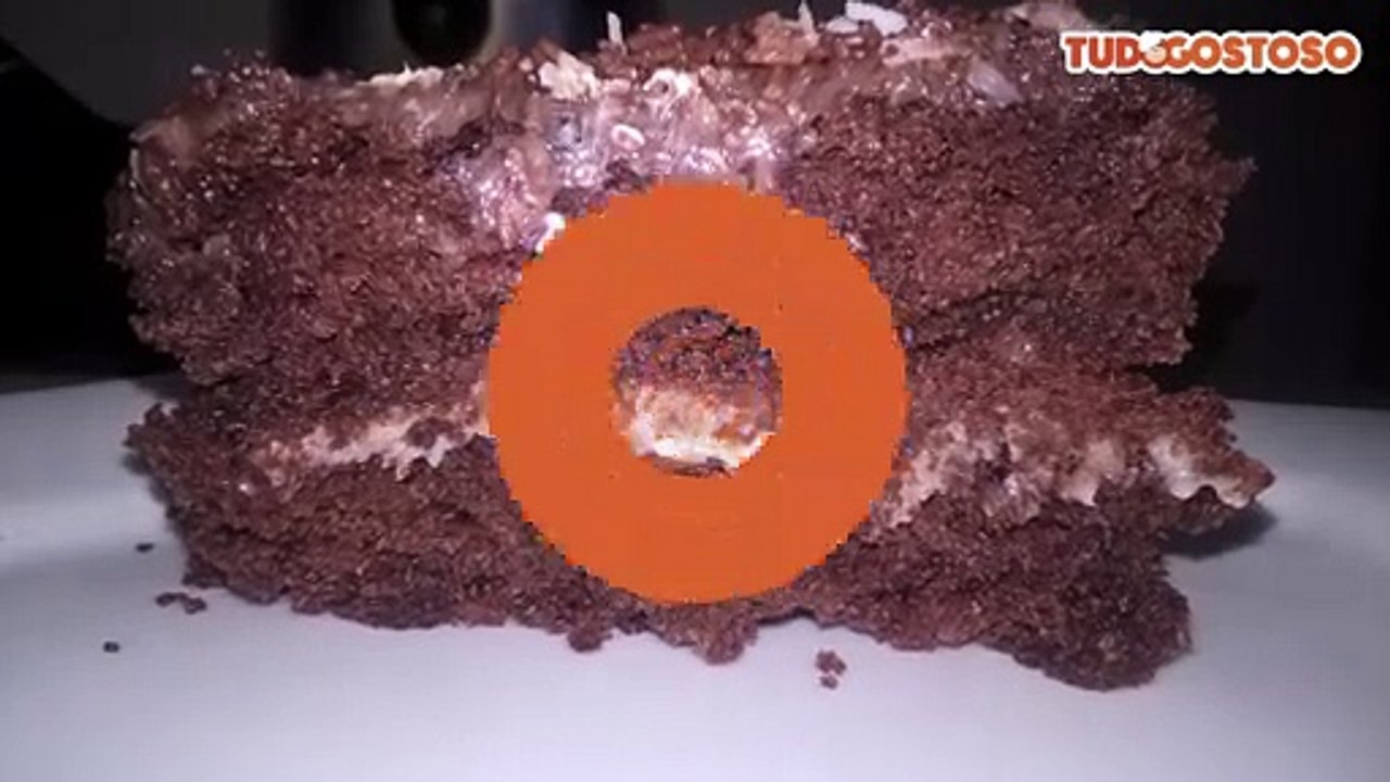 Bolo de chocolate feito com cacau