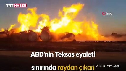 ABD'de kimyasal madde yüklü trende yangın