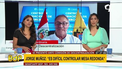 Jorge Muñoz dice que es muy difícil controlar Mesa Redonda, pero “hay que poner la cara”