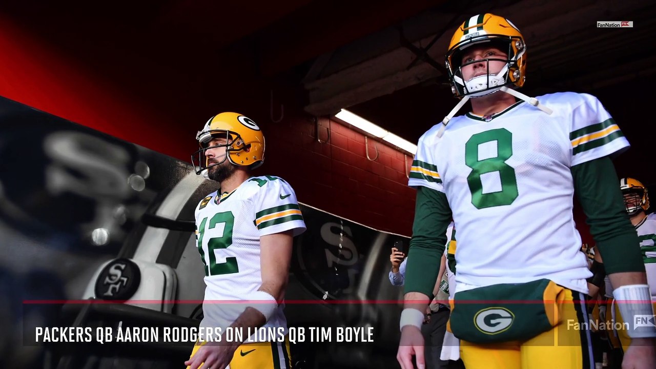 Packers QB Aaron Rodgers on Lions QB Tim Boyle - video Dailymotion