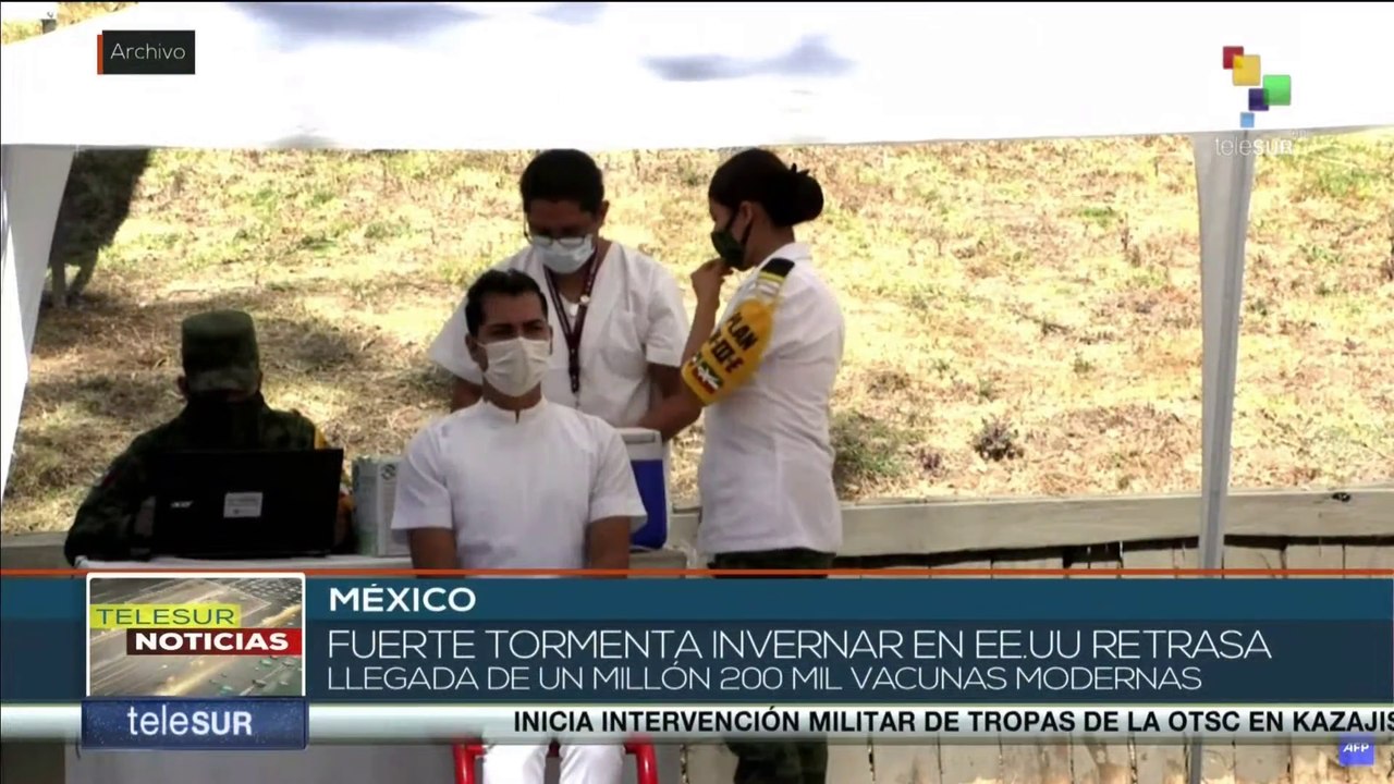 teleSUR Noticias 15:30 06-01: México pospone vacunación por tormentas