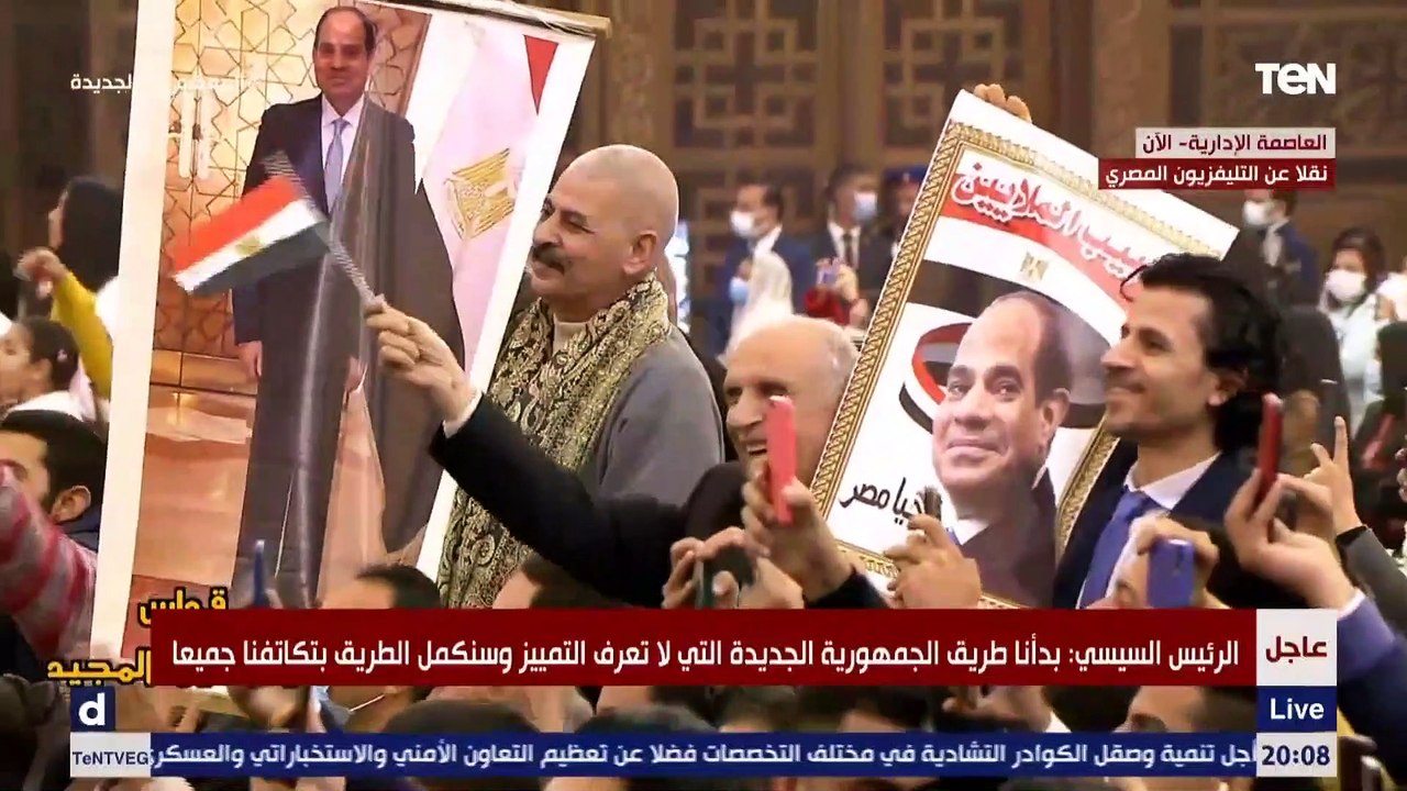 السيسي: احنا في بيت من بيوت ربنا ولازم تعرفوا اللي حامي البلد هو ربنا