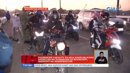 Passenger capacity sa mga pampublikong sasakyan na dumaraan sa boundary, mahigpit na... | UB