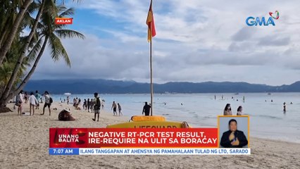 Negative RT-PCR test result, ire-require na ulit sa Boracay | UB