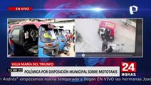 VMT: polémica por disposición municipal sobre mototaxis
