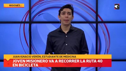 Joven misionero va a recorrer la ruta 40 en bicicleta