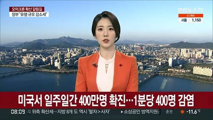 미국서 일주일간 400만명 확진…1분당 400명 감염
