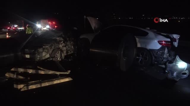 TEM'de arıza yapan cip zincirleme kazaya sebep oldu: 1 yaralı