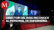 Zoé Robledo director general del IMSS reconoce al personal de enfermería