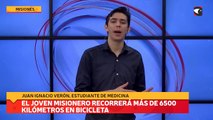 El joven misionero recorrerá más de 6500 kilómetros en bicicleta