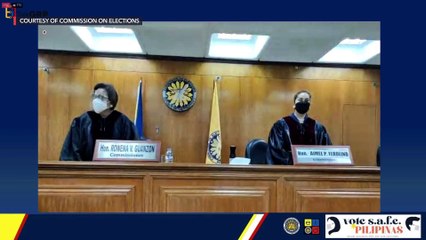 Preliminary conference on Marcos' disqualification cases