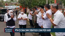 Gubernur Jatim Meninjau PTM di SMA SMK, Waktu Belajar Dibatasi 6 Jam