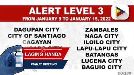 Ilan pang lugar, isasailalim na rin sa Alert Level 3