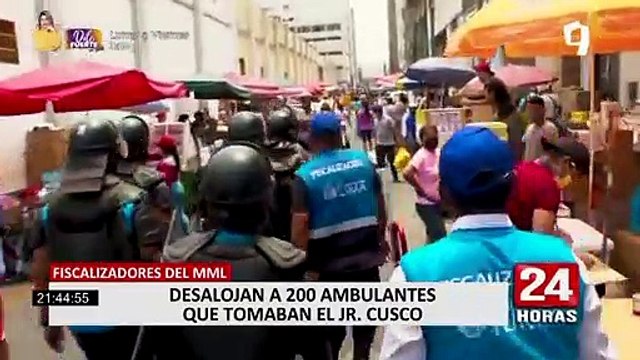 Mesa Redonda: desalojan a más de 200 comerciantes informales de jirón Cusco