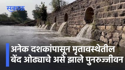 Solapur l अनेक दशकांपासून मृतावस्थेतील बेंद ओढ्याचे असे झाले पुनरुज्जीवन l Sakal