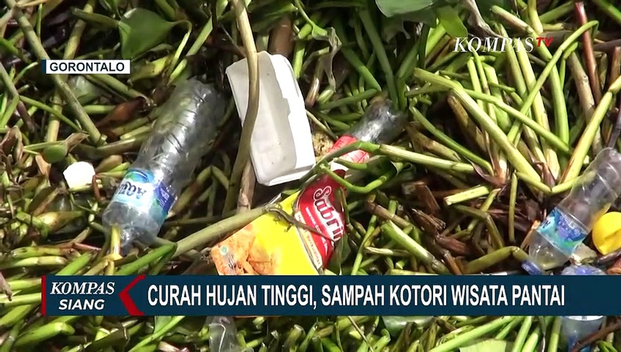 Warga Keluhkan Sampah Mengotori Pantai, Diduga Kiriman Luapan Danau Limboto