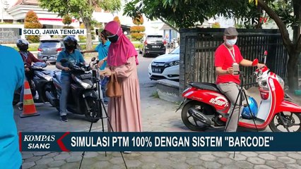 SMPN 4 Solo Gelar Simulasi PTM, Manfaatkan Sistem Barcode untuk Meminimalisir Kerumunan