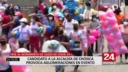 Candidato a la alcaldía de Chosica provocó aglomeraciones en evento