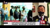 Capturan a presunta banda que falsificaba certificados de pruebas COVID-19 en el Jorge Chávez