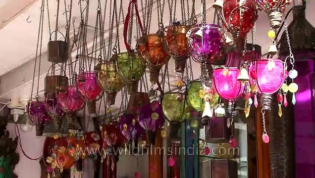 Chandelier Lamps for sale at a shop in Mussoorie