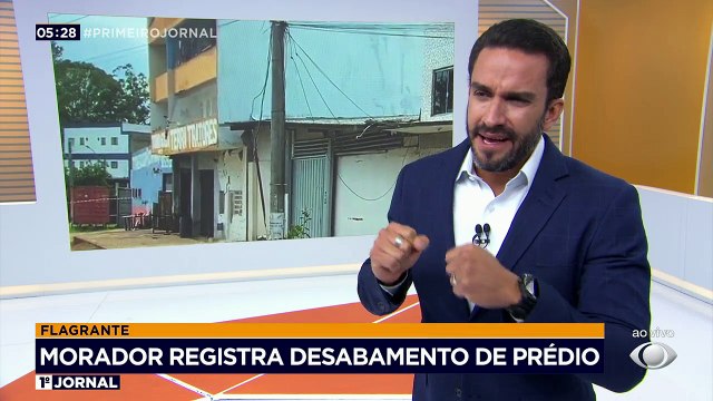 Uma testemunha flagrou o momento em que um prédio desabou no Distrito Federal. O Corpo de Bombeiros foi acionado após moradores ouvirem estalos na estrutura.