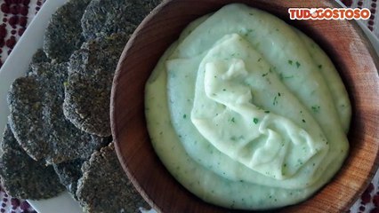 Purê de inhame com cebolinha