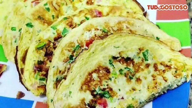 Omelete com requeijão