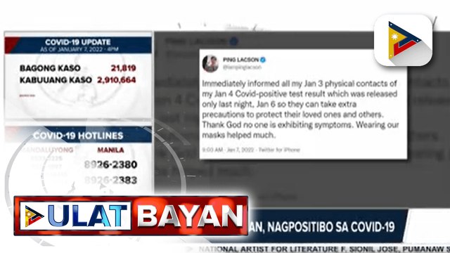 Sen. Lacson at Sen. Gatchalian, nagpositibo sa COVID-19