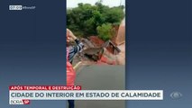 A prefeitura de Barretos, no interior de São Paulo, decretou estado de calamidade pública após um temporal causar alagamentos e destruição.