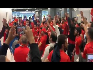 جماهير الأهلي بقطر تحتفل بعد الفوز على الدحيل: القاضية ممكن
