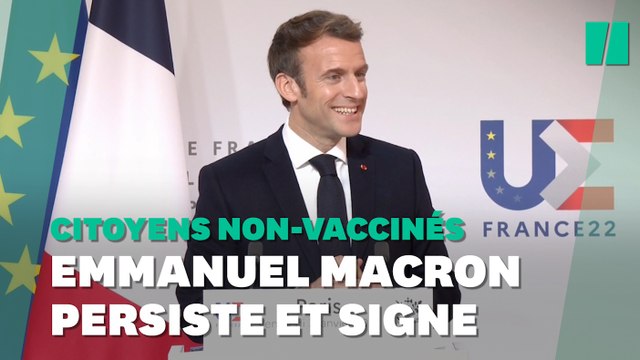Macron assume totalement ses propos sur les non-vaccinés