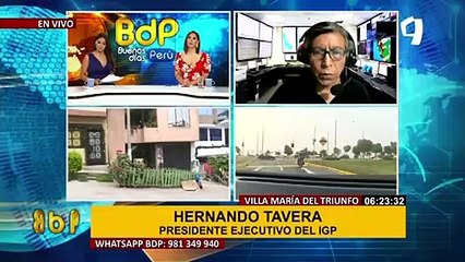 Hernando Tavera, jefe de IGP, tras sismo de 5.6 en Lima: "Es posible que hayan réplicas"