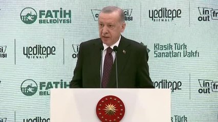 Cumhurbaşkanı Erdoğan: "Bilginin ve sezginin sınırlarını doğru tayin ettiğimizde sanatımızın önündeki ufkun sonsuzluğunu daha iyi kavrayabiliriz"