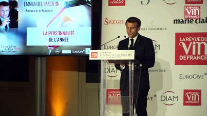 Emmanuel Macron aux vignerons : "Vous êtes des métiers d'art qui nous permettent de rayonner à travers le monde"