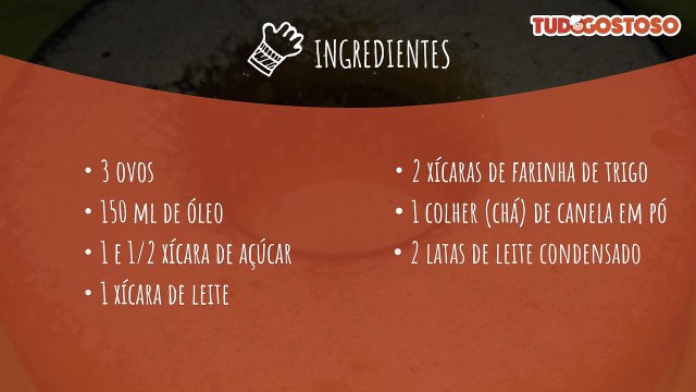 Bolo de churros invertido