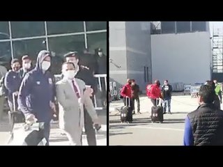 الأهلاوية يستقبلون محمد الشناوي وموسمياني في مطار القاهرة بالزغاريد