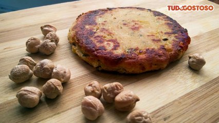 Hambúrguer de grão-de-bico vegano