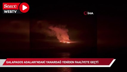 Galapagos Adaları'ndaki yanardağ yeniden faaliyete geçti