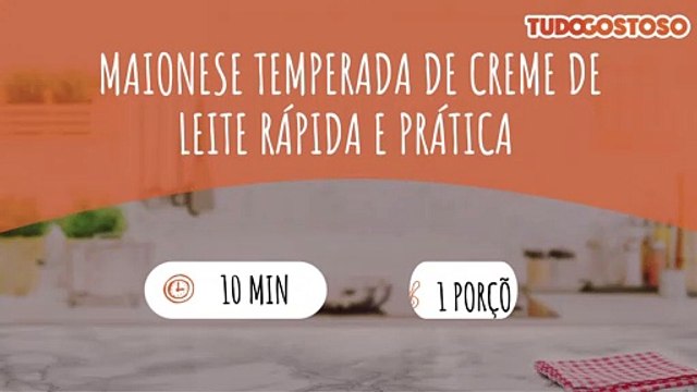 Maionese temperada de creme de leite rápida e prática