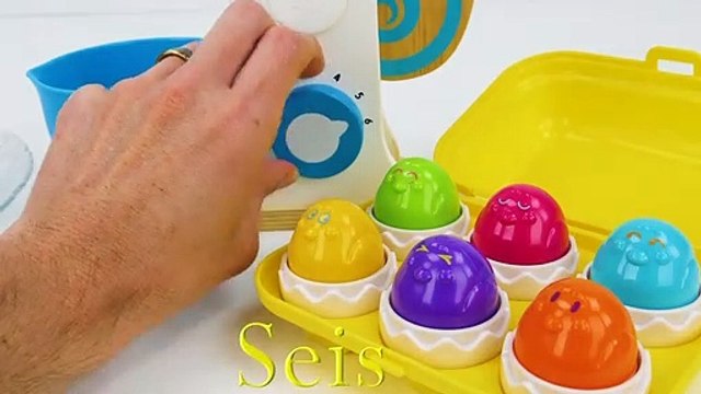Toy Learning Video for Toddlers - Learn Spanish Colors, Shapes, and Numbers with a Birthday Cake!