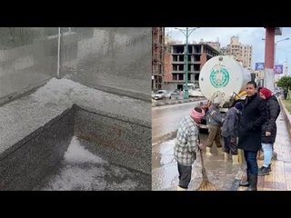 طقس سىء يضرب المحافظات وثلوج بالإسكندرية