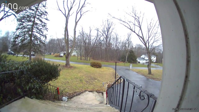 Man Slides Down Icy Steps All the Way to the Bottom