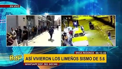 Mesa Redonda: ciudadanos vuelven a sus actividades tras fuerte sismo de magnitud 5.6