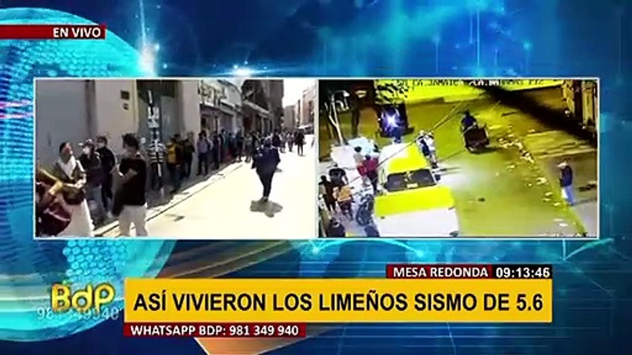 Mesa Redonda: ciudadanos vuelven a sus actividades tras fuerte sismo de magnitud 5.6