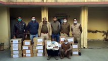 कोटा में पुलिस ने पकड़ी डेढ़ लाख रुपए की देसी व अंग्रेजी शराब