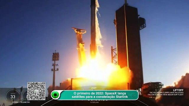 O primeiro de 2022: SpaceX lança satélites para a constelação Starlink